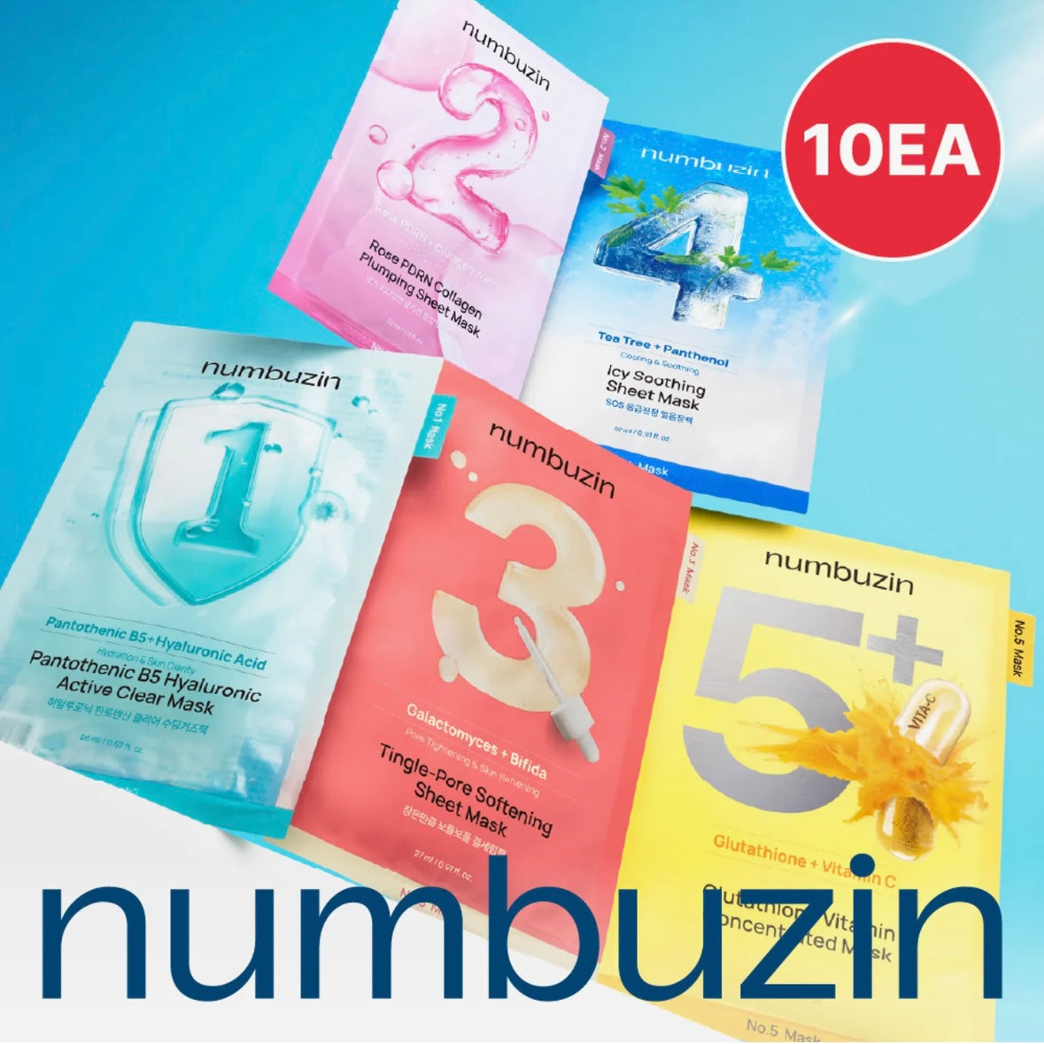 Numbuzin - No.1–9 Sheet Mask (5 Sheets)
