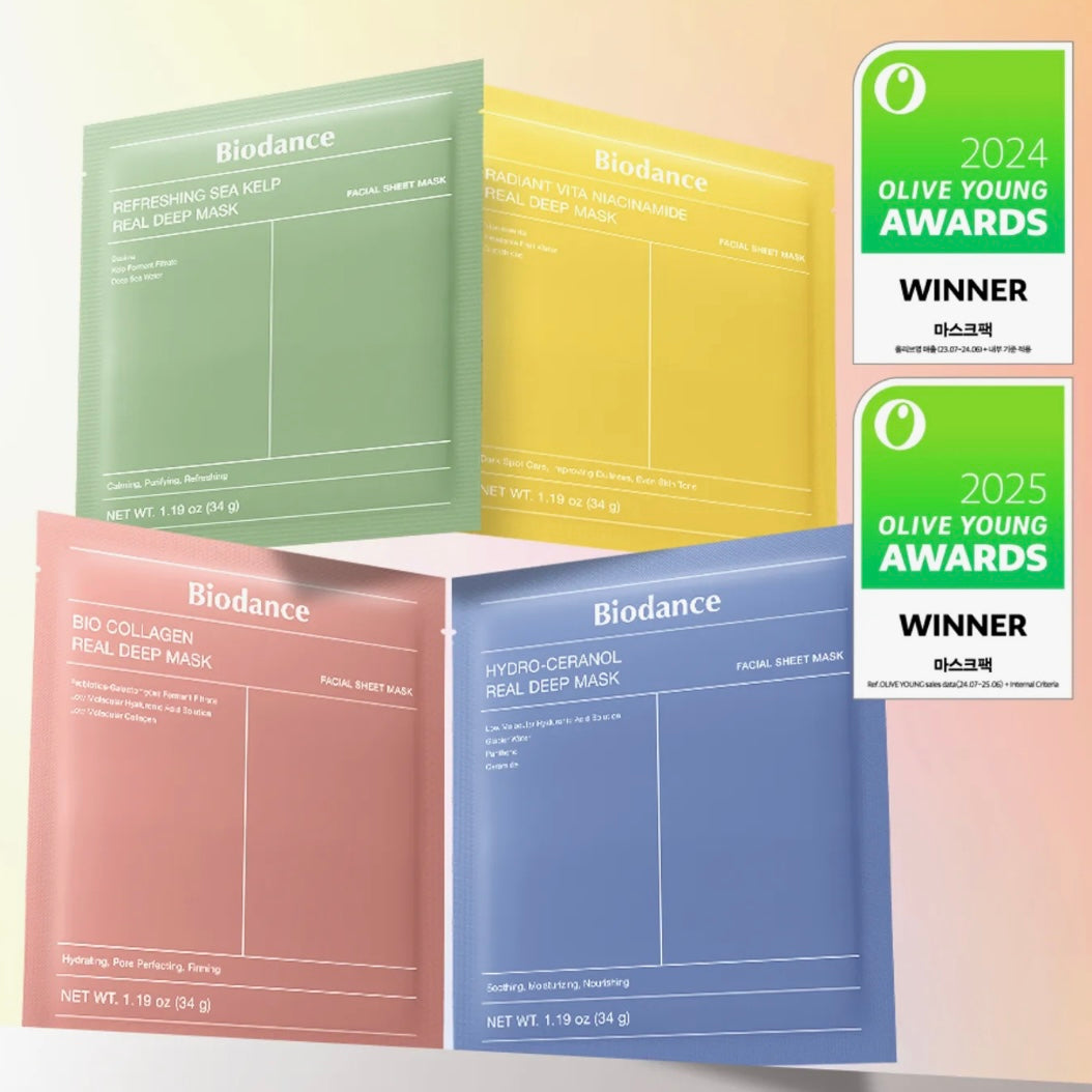 Biodance - Real Deep Mask Sheet (Bio-Collagen/Refreshing Sea Kelp/Vita Niacinamide/Hydro Cera-Nol)